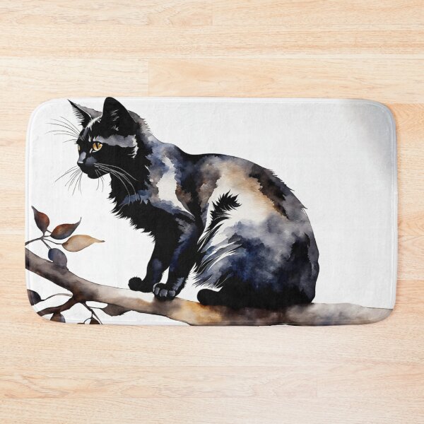 Item preview, Vintage Cat Art: Black Cat Watercolor Painting | Animal Art | Gothic Art | Cat Art | Cat Watercolor Painting designed and sold by UnhingedBird.