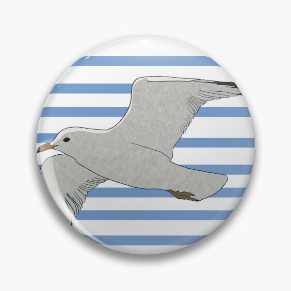 Item preview, White Seabird on Blue Line Art designed and sold by SugarCore.