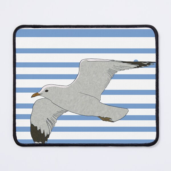 Item preview, White Seabird on Blue Line Art designed and sold by SugarCore.