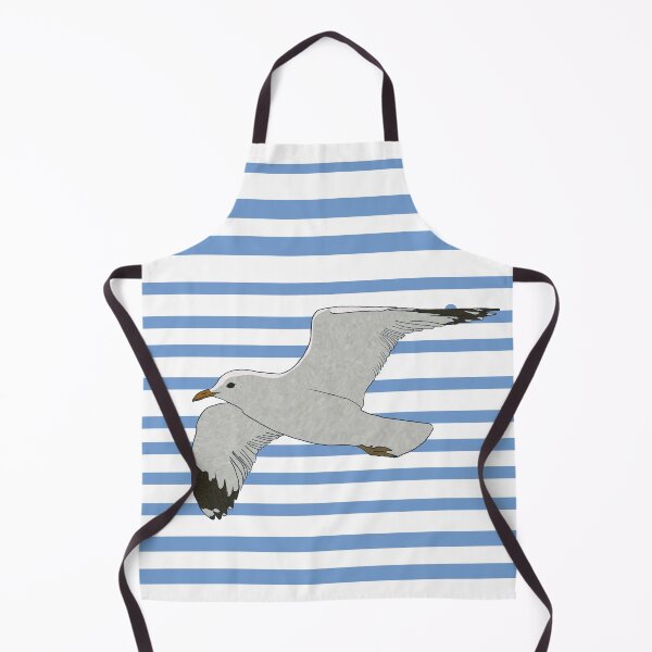 Item preview, White Seabird on Blue Line Art designed and sold by SugarCore.