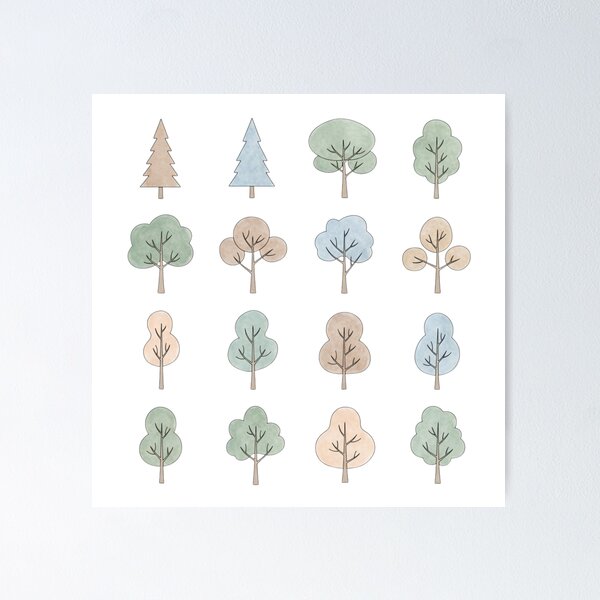 Item preview, Soft Minimal Trees Collection designed and sold by 0606PM.