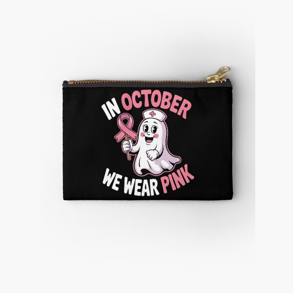 Item preview, in October We Wear Pink Nurse Ghost Halloween 2025 - Perfect Design for Nurses and Breast Cancer Awareness Supporters. designed and sold by ZyziowskyArt.