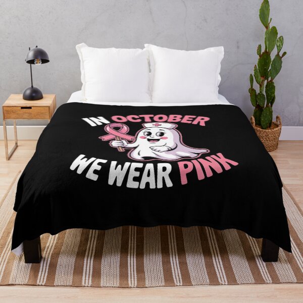 Item preview, in October We Wear Pink Nurse Ghost Halloween 2025 - Perfect Design for Nurses and Breast Cancer Awareness Supporters. designed and sold by ZyziowskyArt.