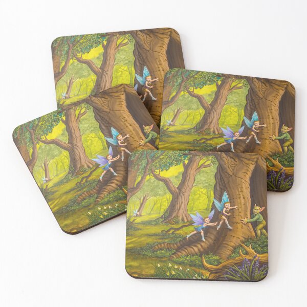 Item preview, Fairies in the forest illustration designed and sold by Vintage Designs +.