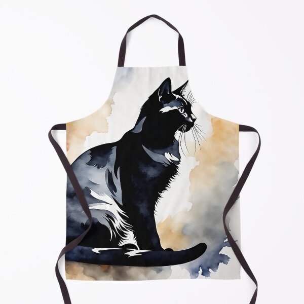 Item preview, Vintage Cat Art: Black Cat Watercolor Painting | Animal Art | Gothic Art | Cat Art | Cat Watercolor Painting designed and sold by UnhingedBird.
