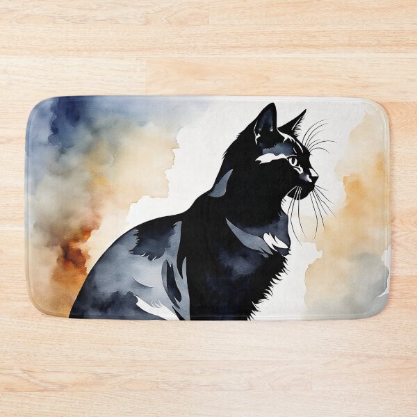 Item preview, Vintage Cat Art: Black Cat Watercolor Painting | Animal Art | Gothic Art | Cat Art | Cat Watercolor Painting designed and sold by UnhingedBird.