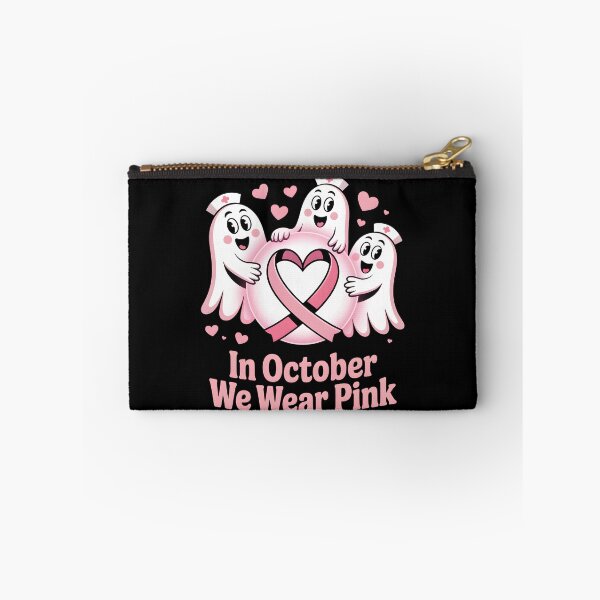 Item preview, in October We Wear Pink Nurse Ghost Halloween 2025 - Perfect Design for Nurses and Breast Cancer Awareness Supporters. designed and sold by ZyziowskyArt.