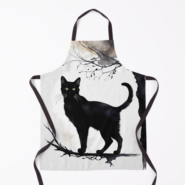 Item preview, Vintage Cat Art: Black Cat Watercolor Painting | Noir Cat Art | Gothic Art | Cat Art | Cat Watercolor Painting designed and sold by UnhingedBird.