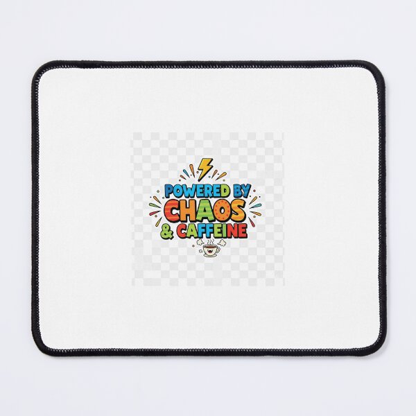 Item preview, Powered By Chaos & Caffeine designed and sold by Wise-Stickers.