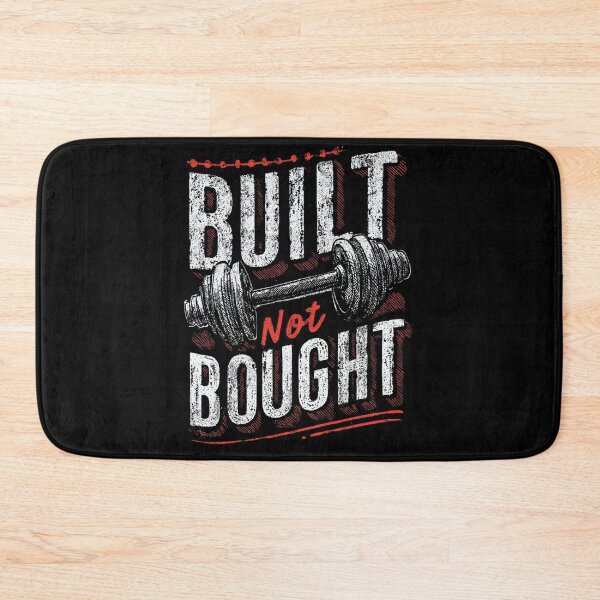Item preview, Built, Not Bought – Fitness Motivation Gym T-Shirt designed and sold by CrunchyGoats.