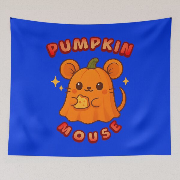 Item preview, Halloween pumpkin mouse - kawaii still designed and sold by NANIDESIGNKreat.