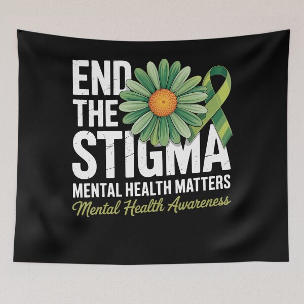 Item preview, End The Stigma Mental Health Matters Awareness Brain Illness designed and sold by Formatage.