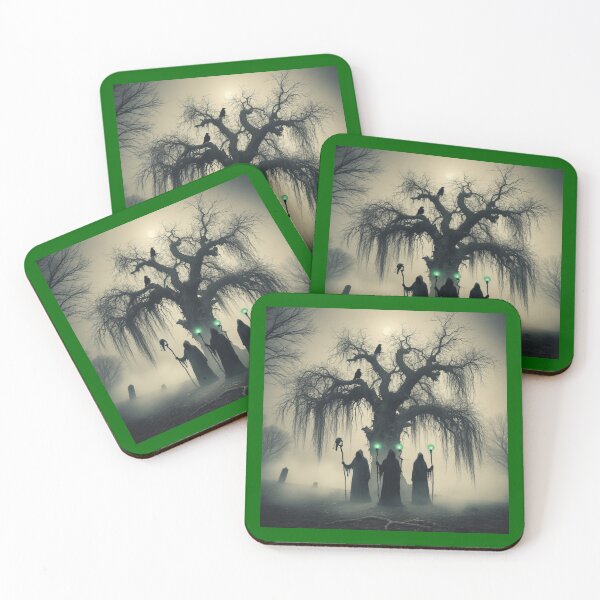 Item preview, Ethereal Coven Gathering Art - Mystical Graveyard Print for Gothic Souls designed and sold by David R Sawin The Architects Of Eden.