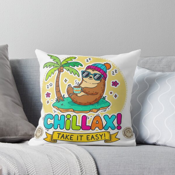 Item preview, Chillax – Relax and Take It Easy Cute Sloth designed and sold by House of Angel Jams.
