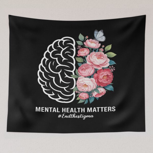 Item preview, End The Stigma Mental Health Matters Mental Awareness designed and sold by papertaless.
