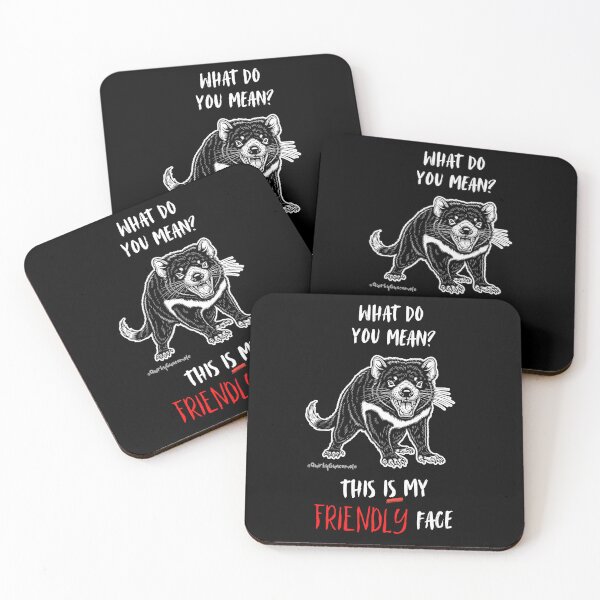 Item preview, What do you Mean? This *is* my Friendly Face | Tasmanian Devil designed and sold by QuirkyGuacamole.