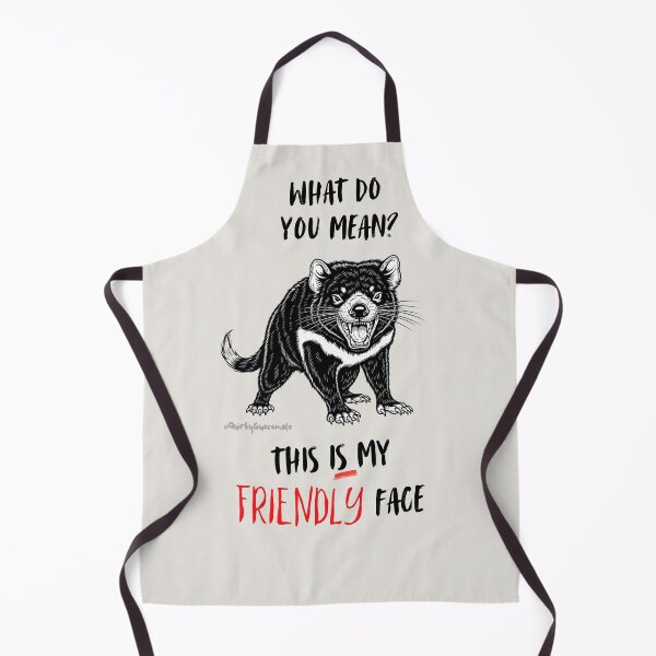 Item preview, What do you Mean? This *is* my Friendly Face | Tasmanian Devil designed and sold by QuirkyGuacamole.