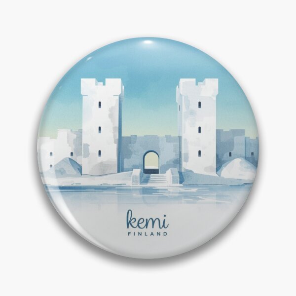 Item preview, Kemi Snow Castle in Minimalist Watercolor designed and sold by StormArte.