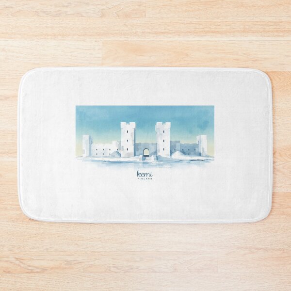 Item preview, Kemi Snow Castle in Minimalist Watercolor designed and sold by StormArte.