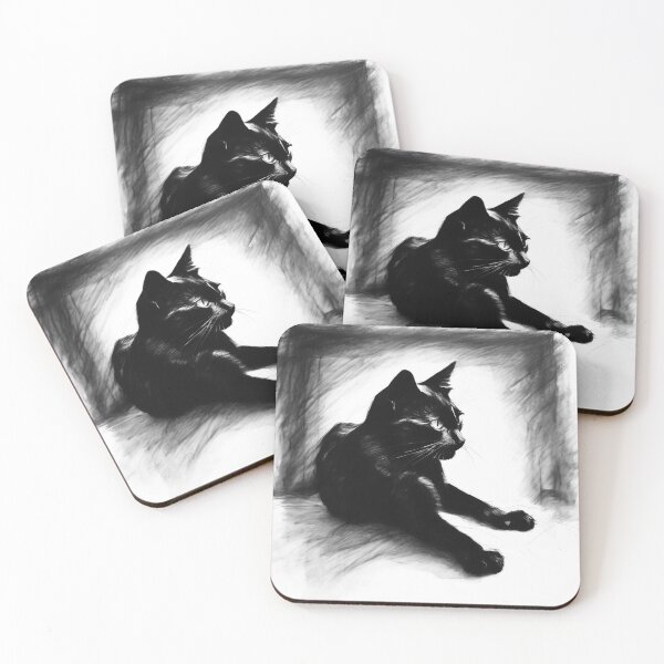 Item preview, Cute black cat designed and sold by Island Art Studios.