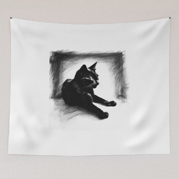 Item preview, Cute black cat designed and sold by Island Art Studios.