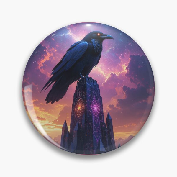 Artikelvorschau, Raven Sentinel – Magie, Licht und kosmische Wacht über einer futuristischen Welt voller Symbole entworfen und verkauft von FotoworldEdel.