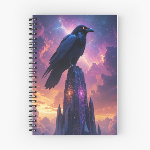 Item preview, Raven Sentinel – Magic, light and cosmic watch over a futuristic world full of symbols designed and sold by FotoworldEdel.