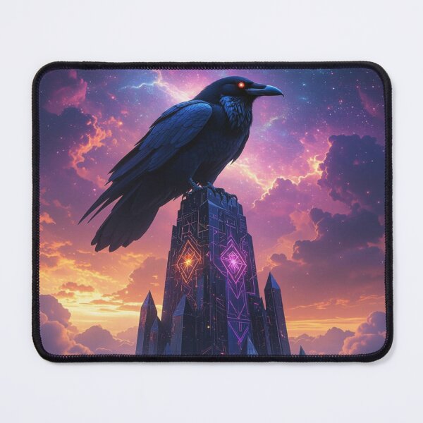 Item preview, Raven Sentinel – Magic, light and cosmic watch over a futuristic world full of symbols designed and sold by FotoworldEdel.