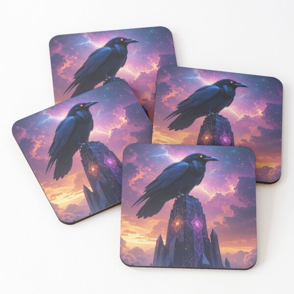 Item preview, Raven Sentinel – Magic, light and cosmic watch over a futuristic world full of symbols designed and sold by FotoworldEdel.