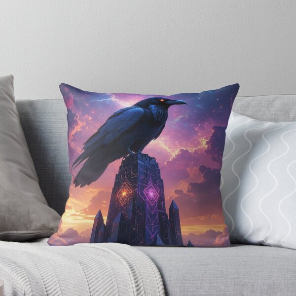 Item preview, Raven Sentinel – Magic, light and cosmic watch over a futuristic world full of symbols designed and sold by FotoworldEdel.