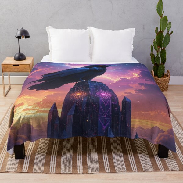 Item preview, Raven Sentinel – Magic, light and cosmic watch over a futuristic world full of symbols designed and sold by FotoworldEdel.