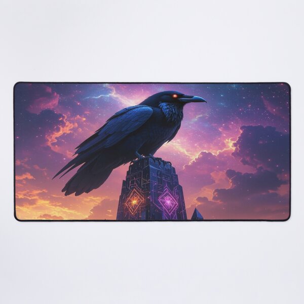 Item preview, Raven Sentinel – Magic, light and cosmic watch over a futuristic world full of symbols designed and sold by FotoworldEdel.