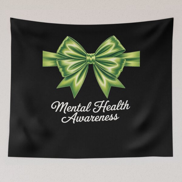 Item preview, Green Mental Health Awareness Coquette Bow Ribbon designed and sold by papertaless.