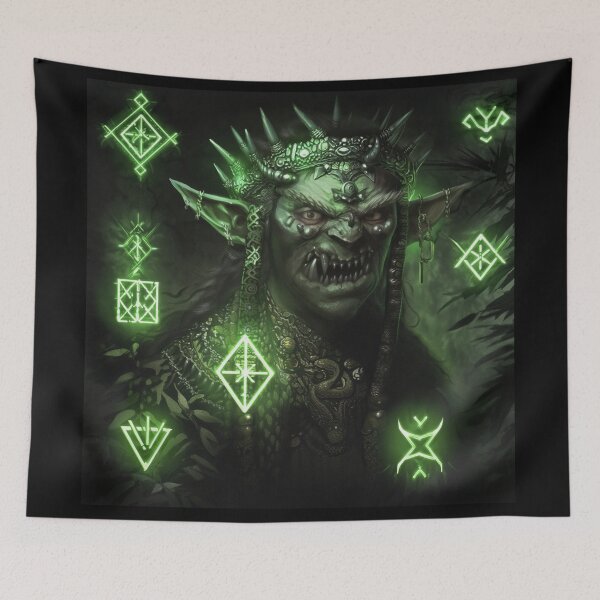 Item preview, King of the Orcs painting designed and sold by Vintage Designs +.
