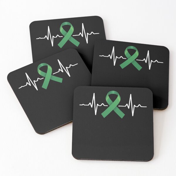 Item preview, Green Ribbon Heart Beat - Conciencia de salud mental designed and sold by papertaless.