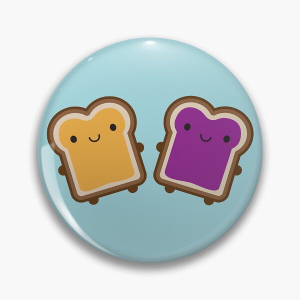 Item preview, Kawaii Peanut Butter & Jelly Sandwich Couple designed and sold by marcelinesmith.