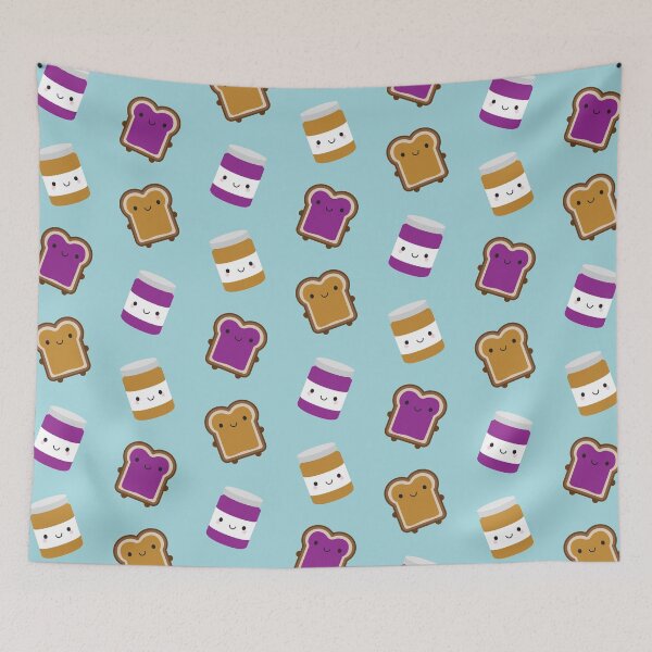 Item preview, Kawaii Peanut Butter & Jelly Sandwich Couple designed and sold by marcelinesmith.