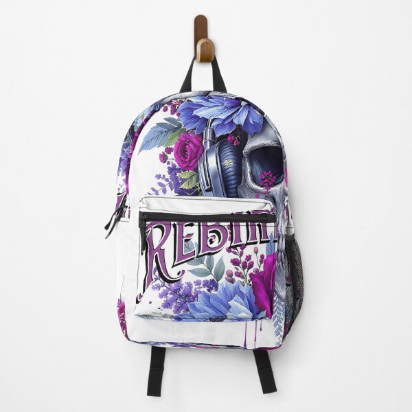 Item preview, Floral Skull –Gothic Aesthetic with Blue and Purple Flowers rebirth mode on  designed and sold by Saaeba.
