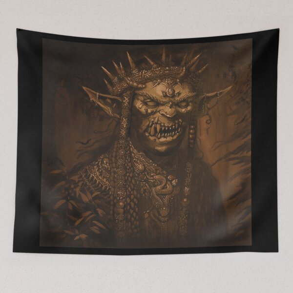 Item preview, King of the Orcs painting designed and sold by Vintage Designs +.