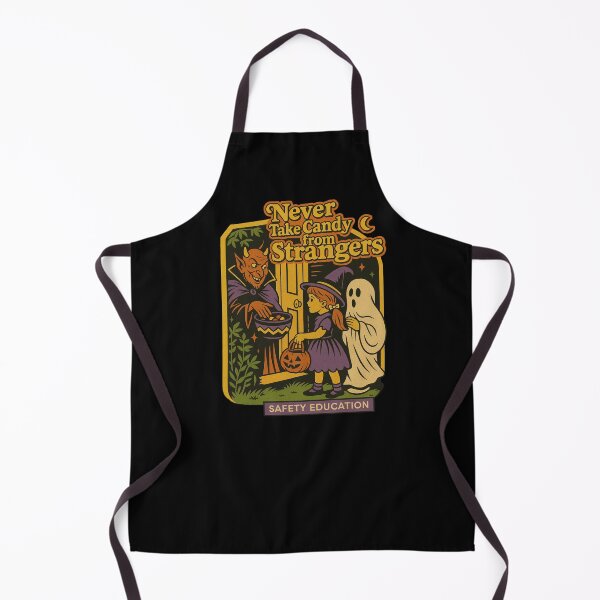 Item preview, Never Take Candy From Strangers – Retro Halloween Safety Poster designed and sold by getpressedshirt.
