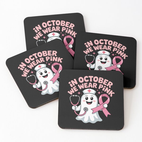 Item preview, in October We Wear Pink Nurse Ghost Halloween 2025 - Perfect Design for Nurses and Breast Cancer Awareness Supporters. designed and sold by ZyziowskyArt.
