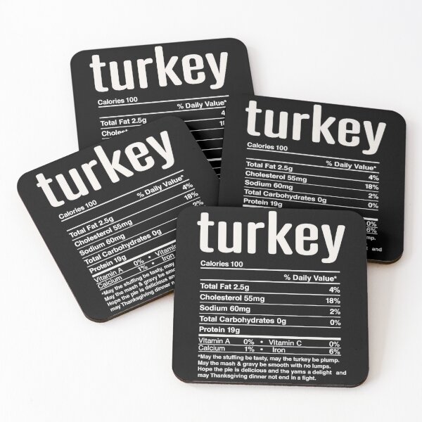 Item preview, Thanksgiving Christmas Turkey Nutritional designed and sold by Formatage.