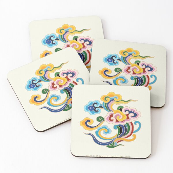 Item preview, Auspicious New Year Cloud—Vibrant Chinese Blessings in Colorful Embellished Weave designed and sold by SugarCore.