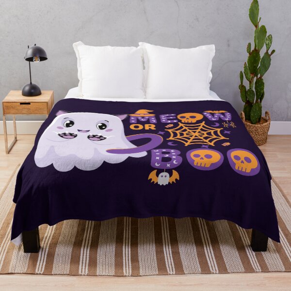 Item preview, Meow or Boo – Cute Kawaii Ghost Cat Halloween Design designed and sold by DaVinciFeather.
