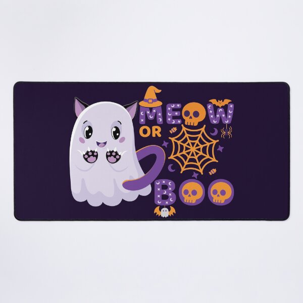 Item preview, Meow or Boo – Cute Kawaii Ghost Cat Halloween Design designed and sold by DaVinciFeather.