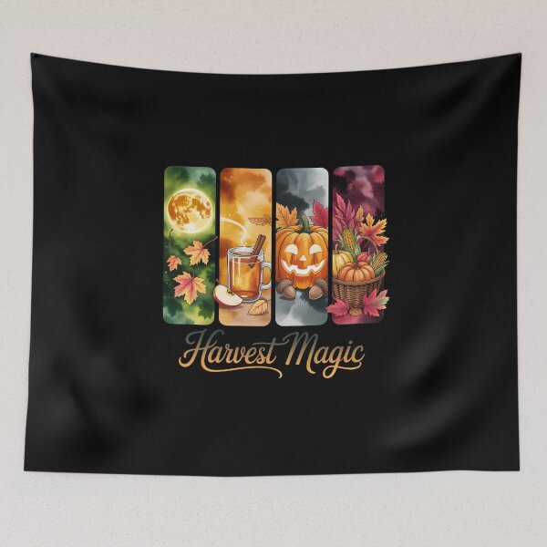 Item preview, Harvest Magic: Autumn-Themed T-Shirt Design Featuring Pumpkins, Leaves, and Warm Drinks designed and sold by FestivityFinds.