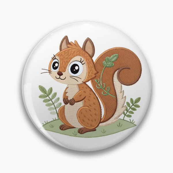 Item preview, Adorable cartoon squirrel illustration with leafy tail, perfect for children's books and nature-themed designs, a charming addition to your creative project designed and sold by mobiza1000.