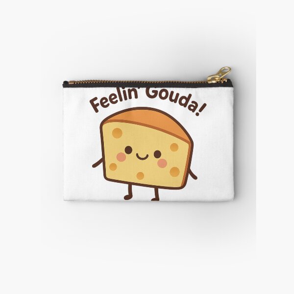 Item preview, Feelin’ Gouda – Cute Kawaii Cheese Slice Pun Design designed and sold by Pokah79.
