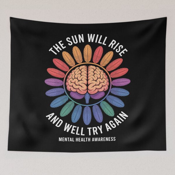 Item preview, The Sun Will Rise We'll try again Mental Health Awareness designed and sold by papertaless.