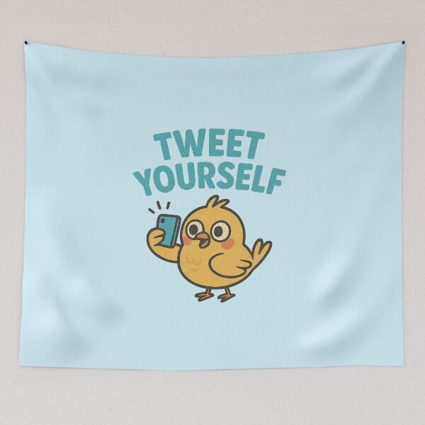Item preview, Tweet Yourself | Funny Bird Selfie Cartoon designed and sold by Bratak.